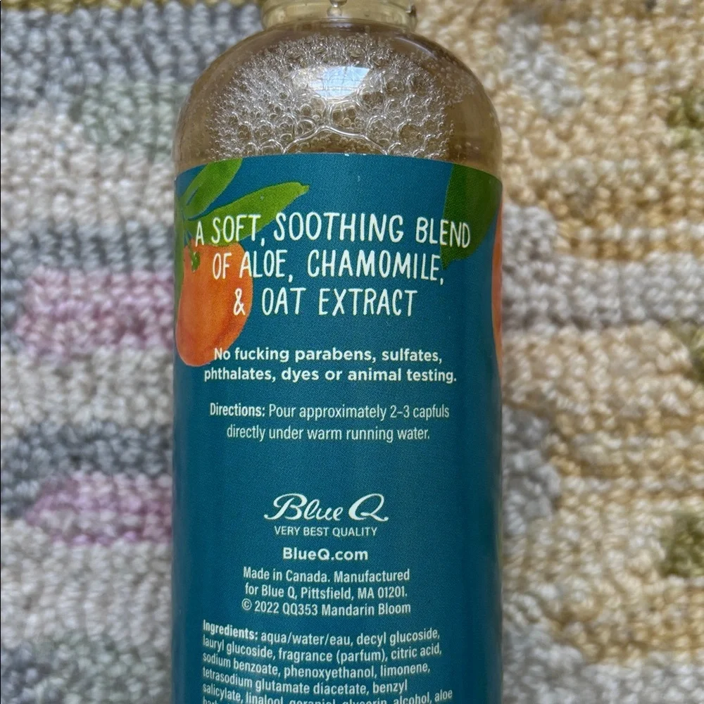 🍦HOST PICK🍦Blue Q I’m a Delicate F’ing Flower Bubble Bath Mandarin Bloom NWT